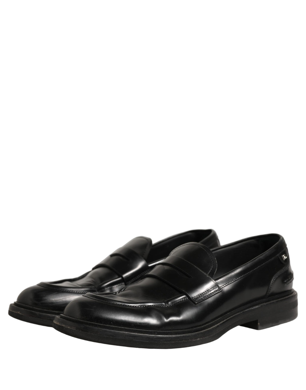 Black Brushed Calf Leather Loafers Shoes