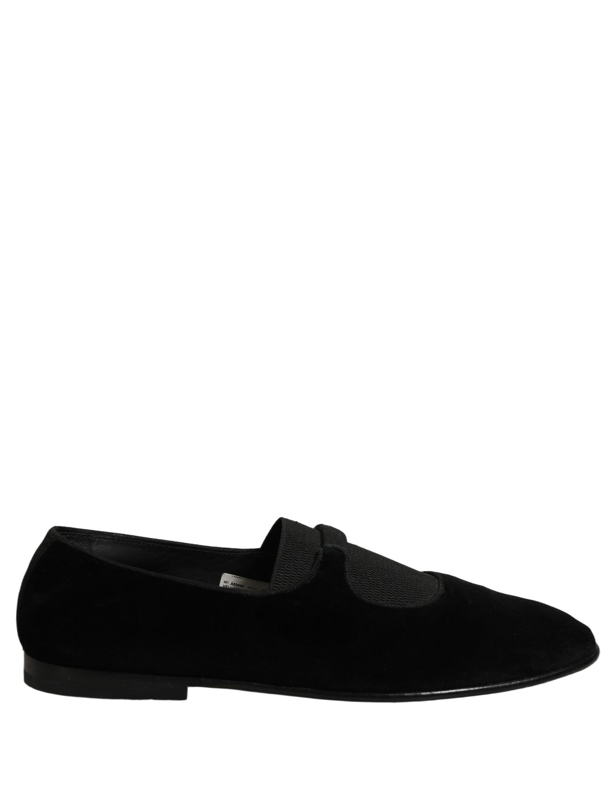 Black Velvet Slip On Slippers Loafers Shoes