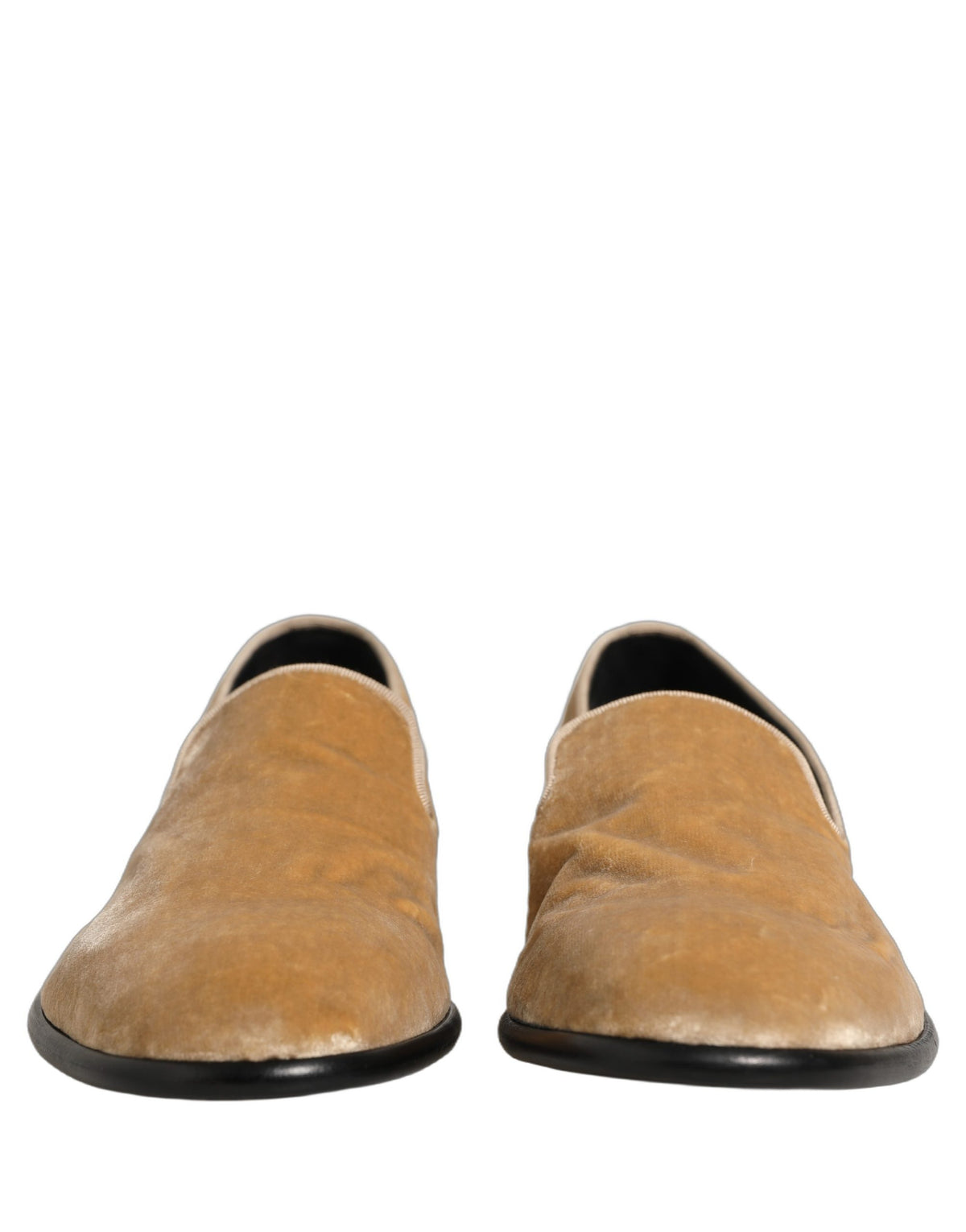 Beige Suede Slip On Slippers Loafers Shoes