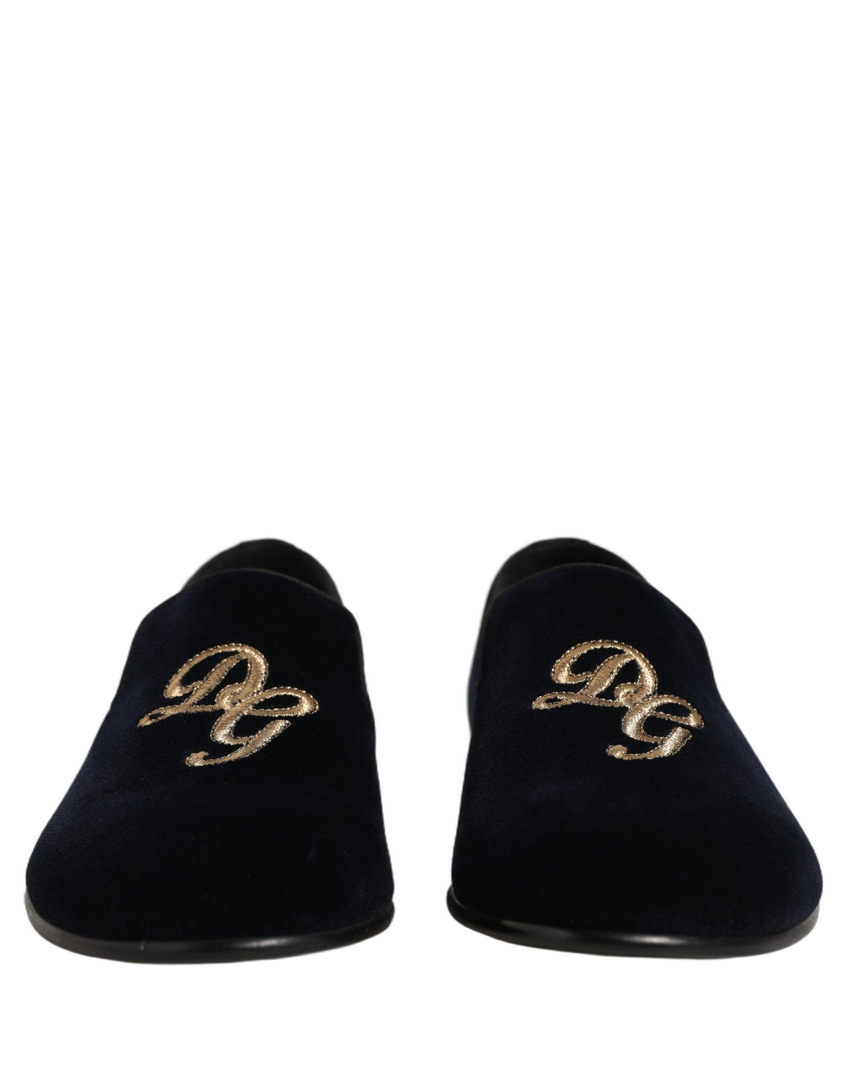 Black Suede DG Logo Slippers Men Loafers Shoes