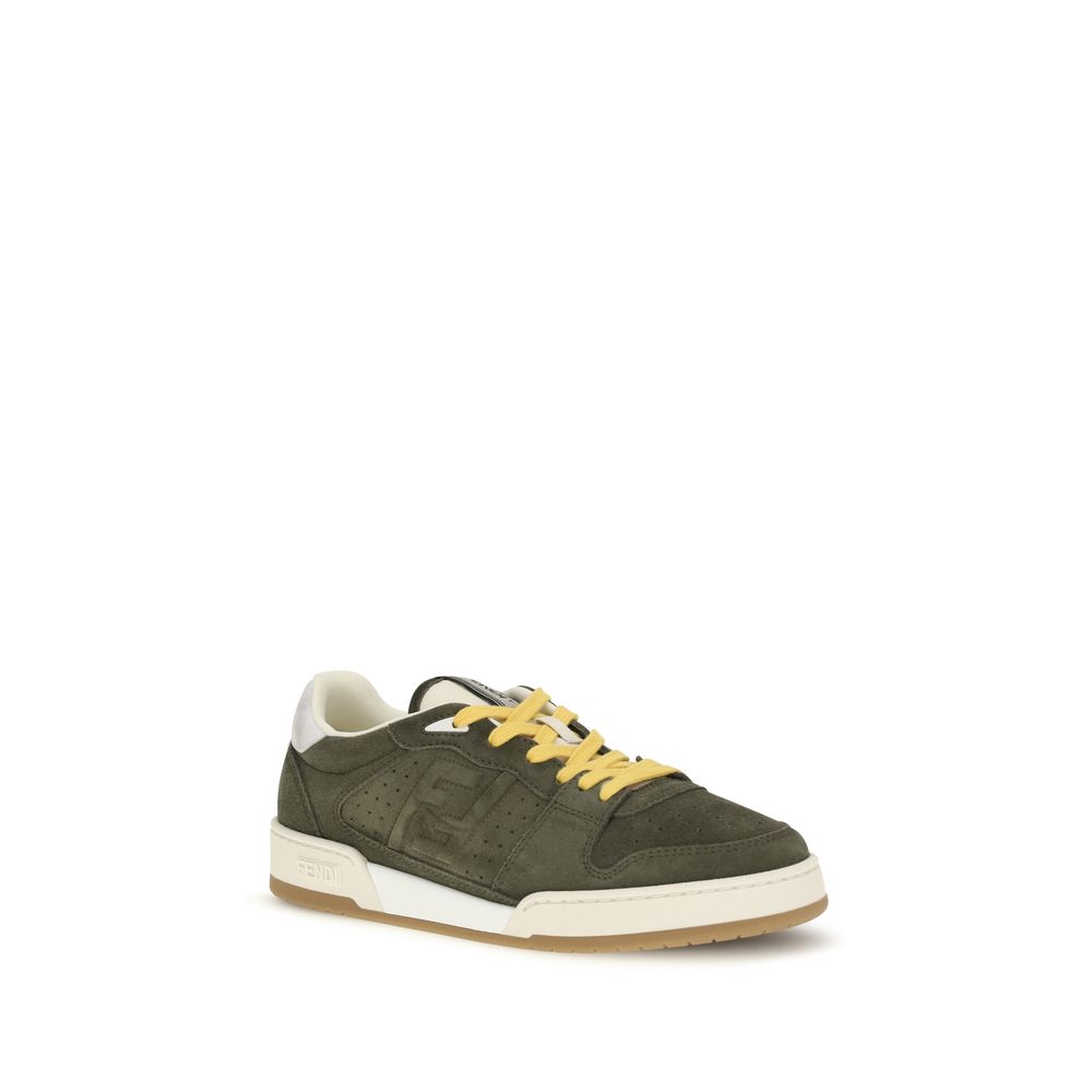 Bicolor Suede Leather Low Top Sneakers