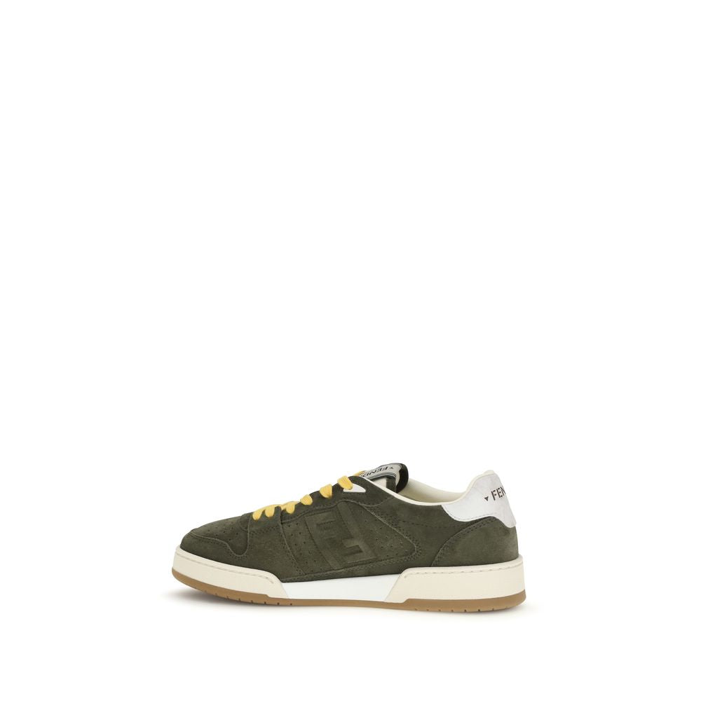 Bicolor Suede Leather Low Top Sneakers