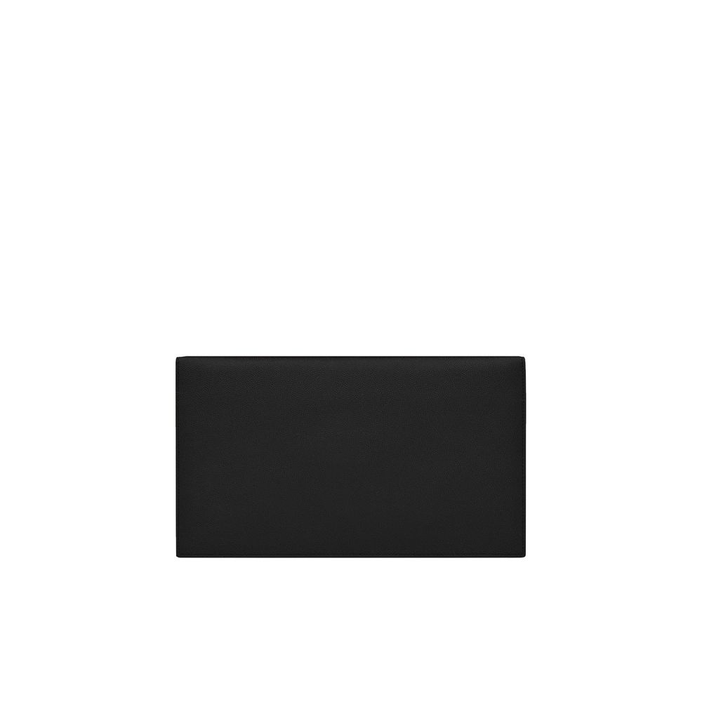 Black Leather Clutch Bag
