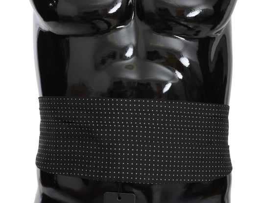 Dark Gray Dotted Waist Belt Silk Cummerbund