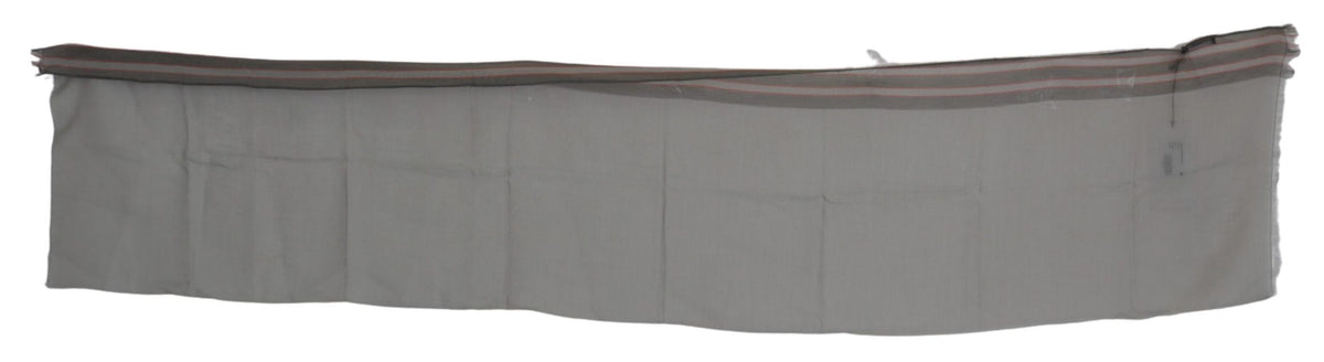 Gray Fringe Neck Wrap Cotton Scarf