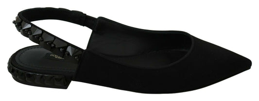 Mustat Charmeuse-slingback-kengät