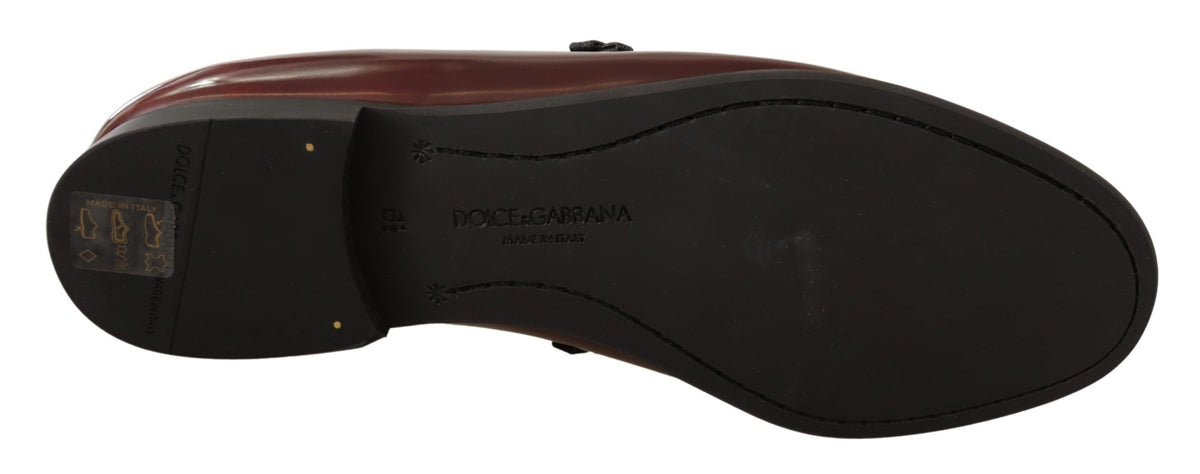 Bordeaux Patent Leather Dress Loafers Shoes