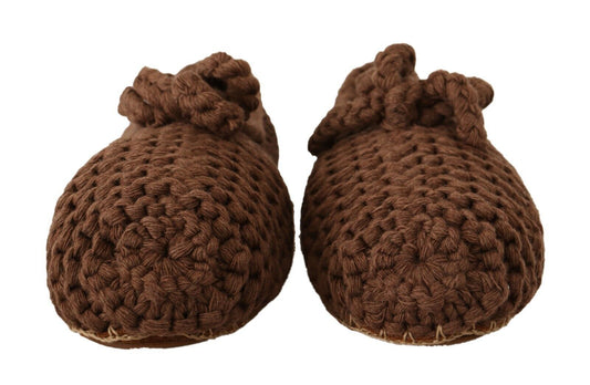 Ruskeat Slip On -ballerinajalkineet villaneulekengät