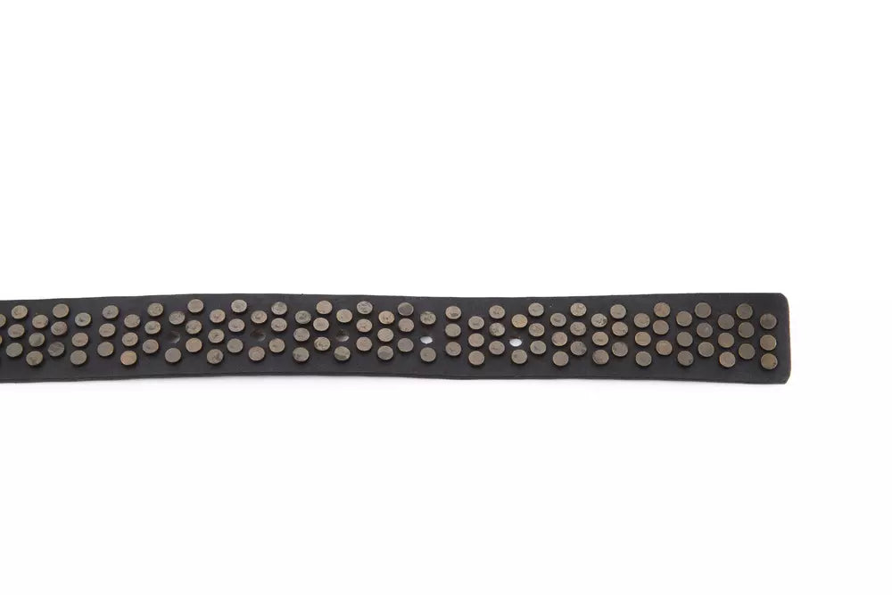"Black Cowhide Women Belt"
