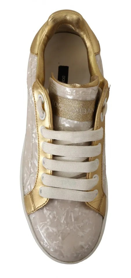 White Portofino Mother Of Pearl Sneakers Casual Shoes
