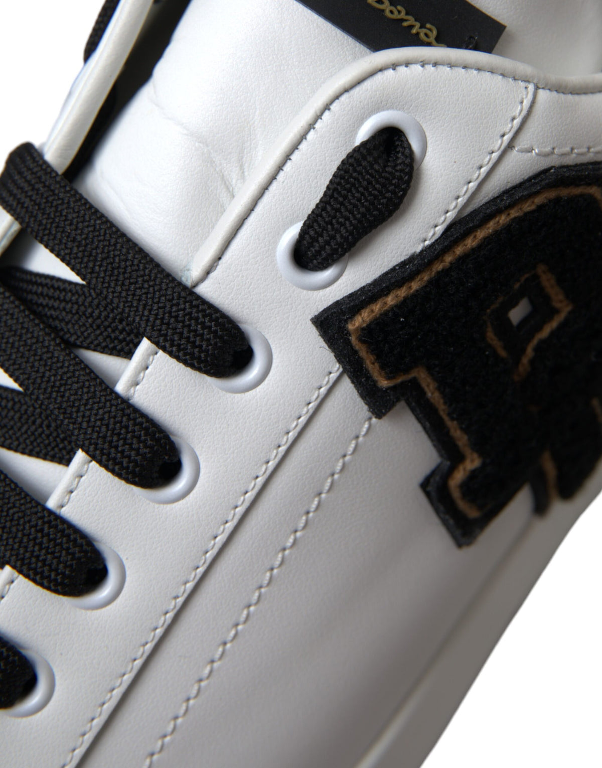 White Leather DG Logo Casual Low Top Sneakers Shoes