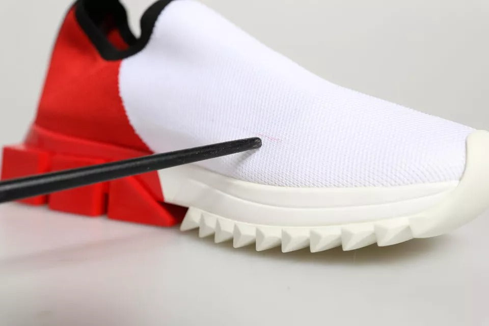 White Red Low Top Sorrento Men Sneakers Shoes
