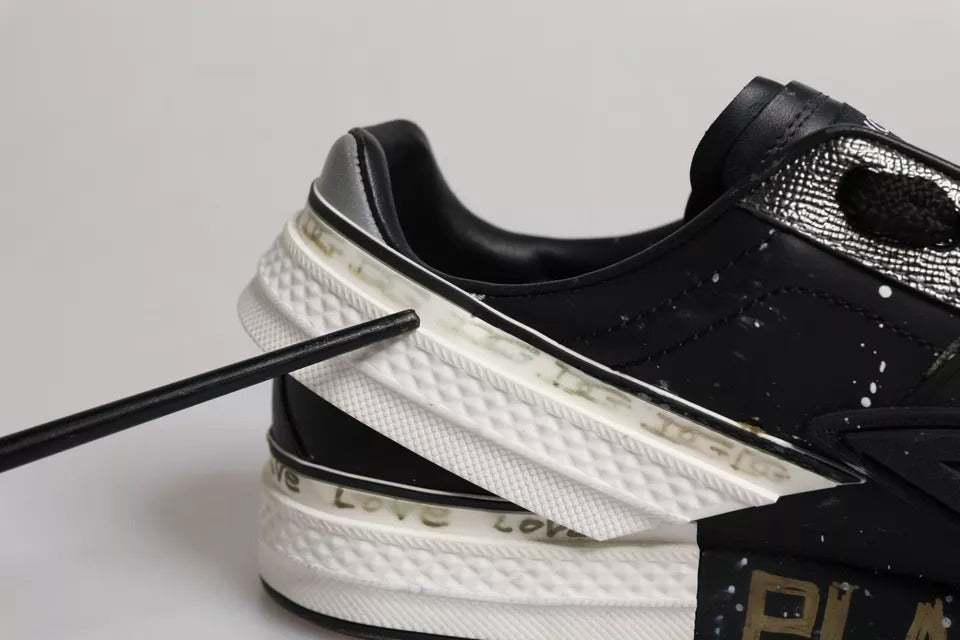 Black White Portofino Low Top Sneakers Shoes