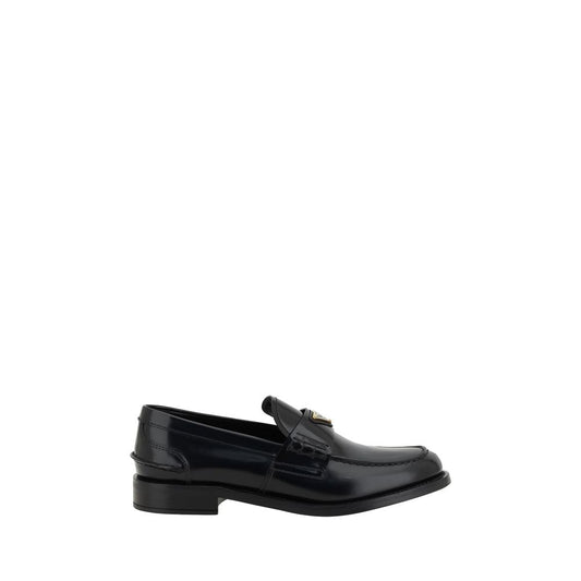 Mustat nahkaiset logoloaferit