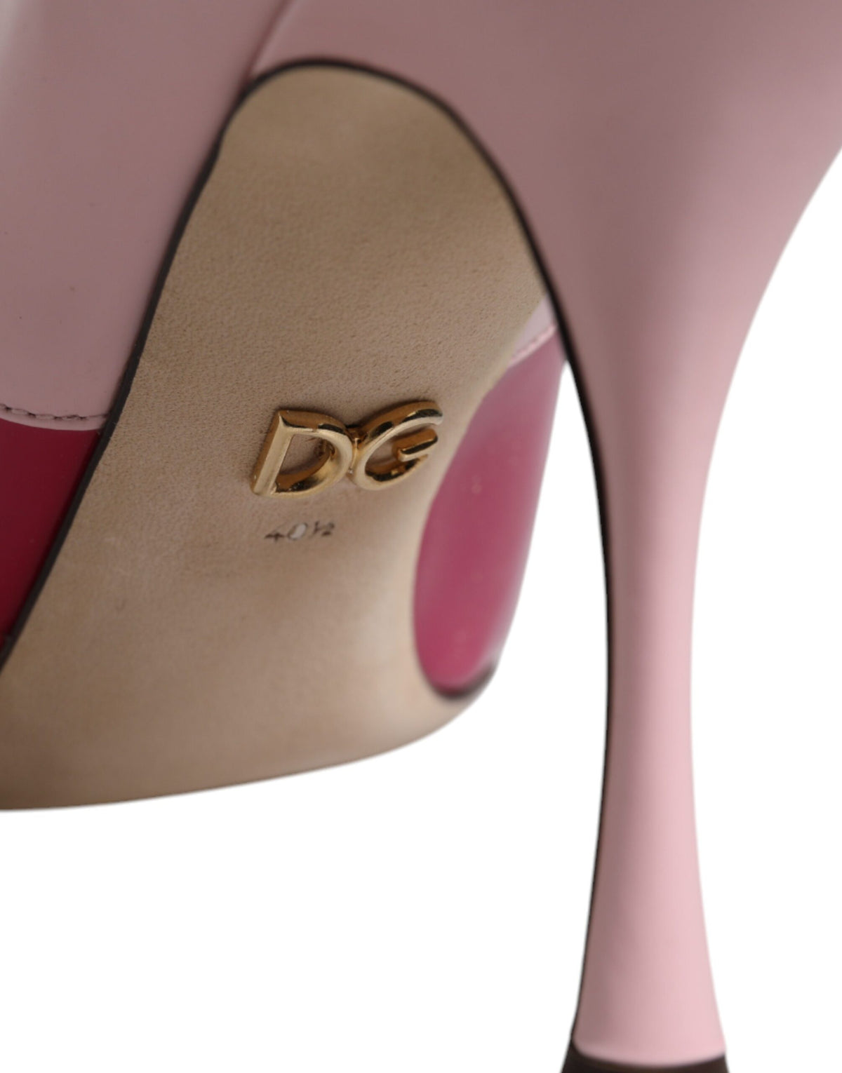 Two Tone Pink Leather Mary Jane Heels Pumps Shoes