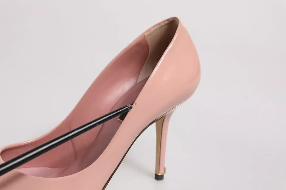 Pink Patent Leather Stiletto Heel Pumps Shoes