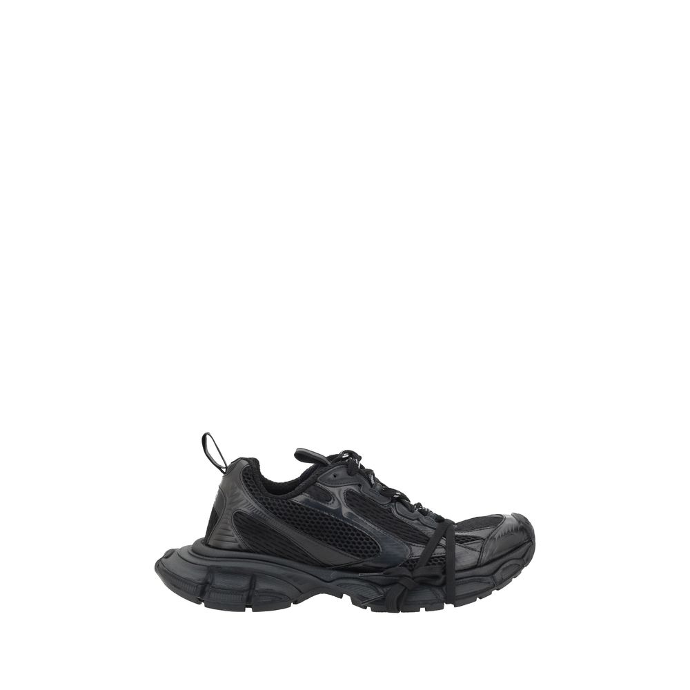 Black Fabric Athletic Sneakers