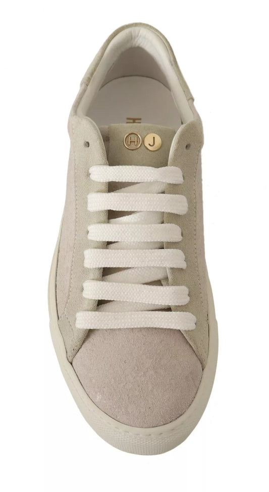 Off White Low Top Lace Up Sneakers Shoes