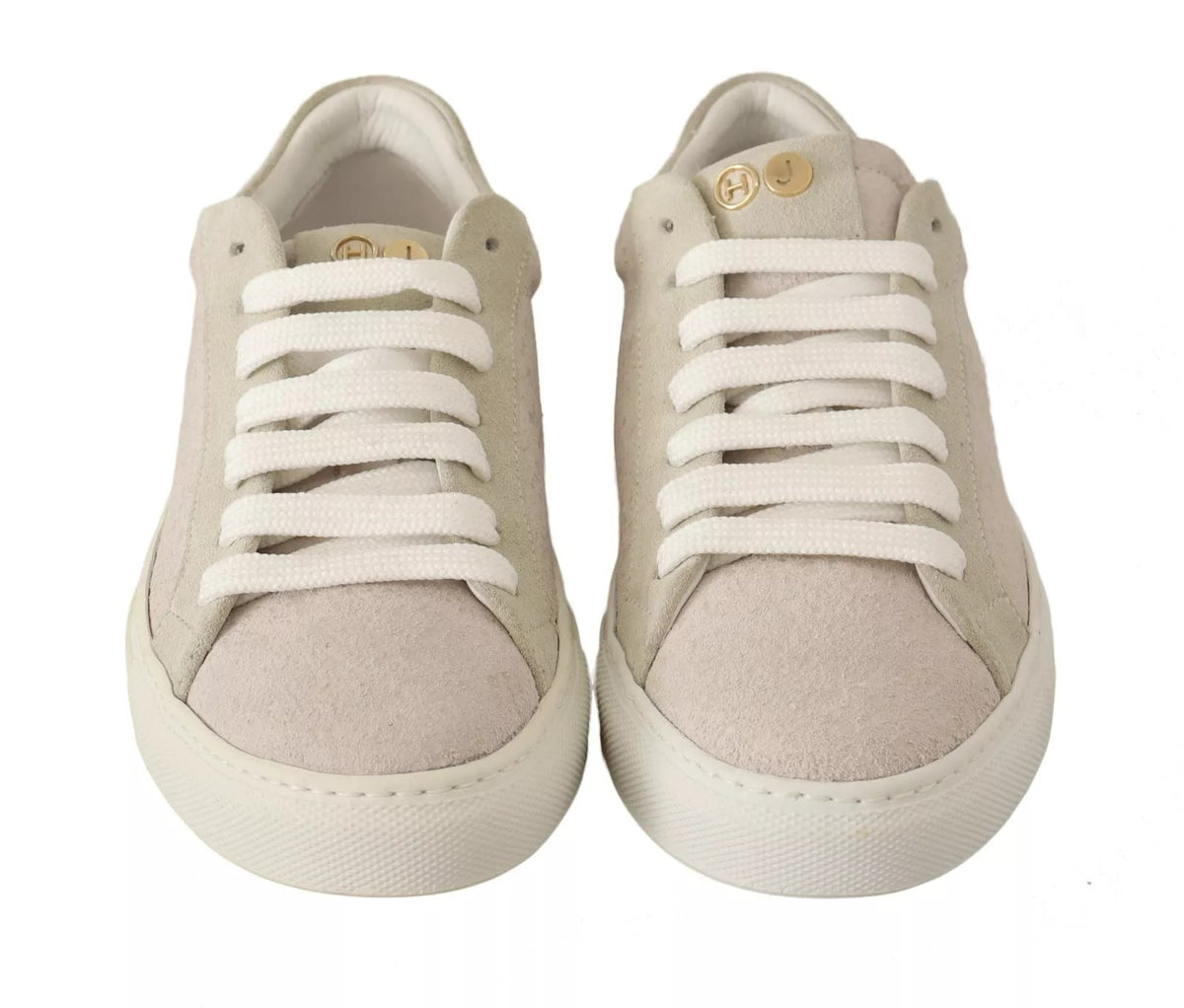 Off White Low Top Lace Up Sneakers Shoes