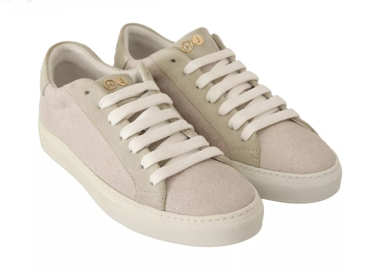 Off White Low Top Lace Up Sneakers Shoes