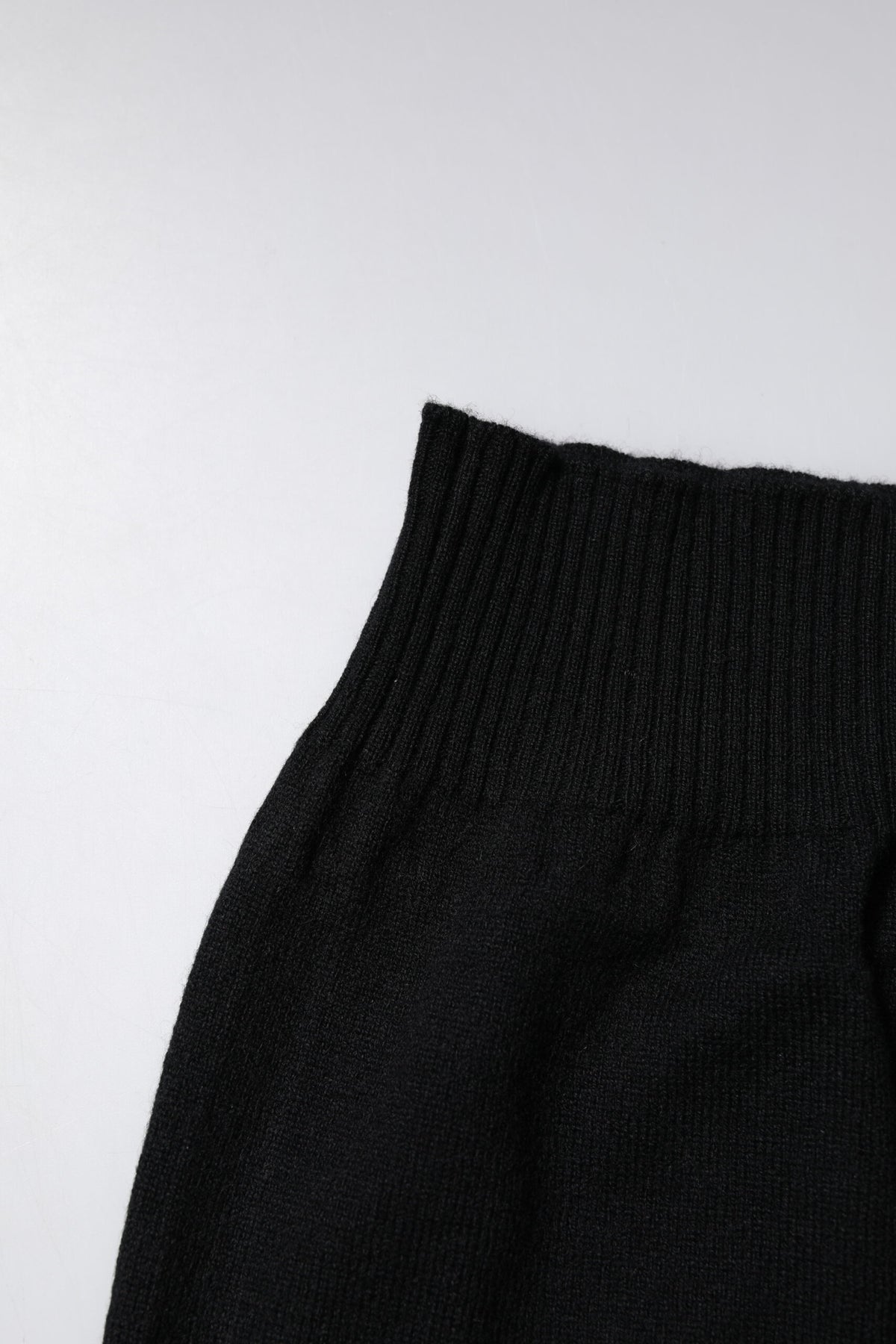Black Cashmere Knitted Neck Warmer Foulard Scarf