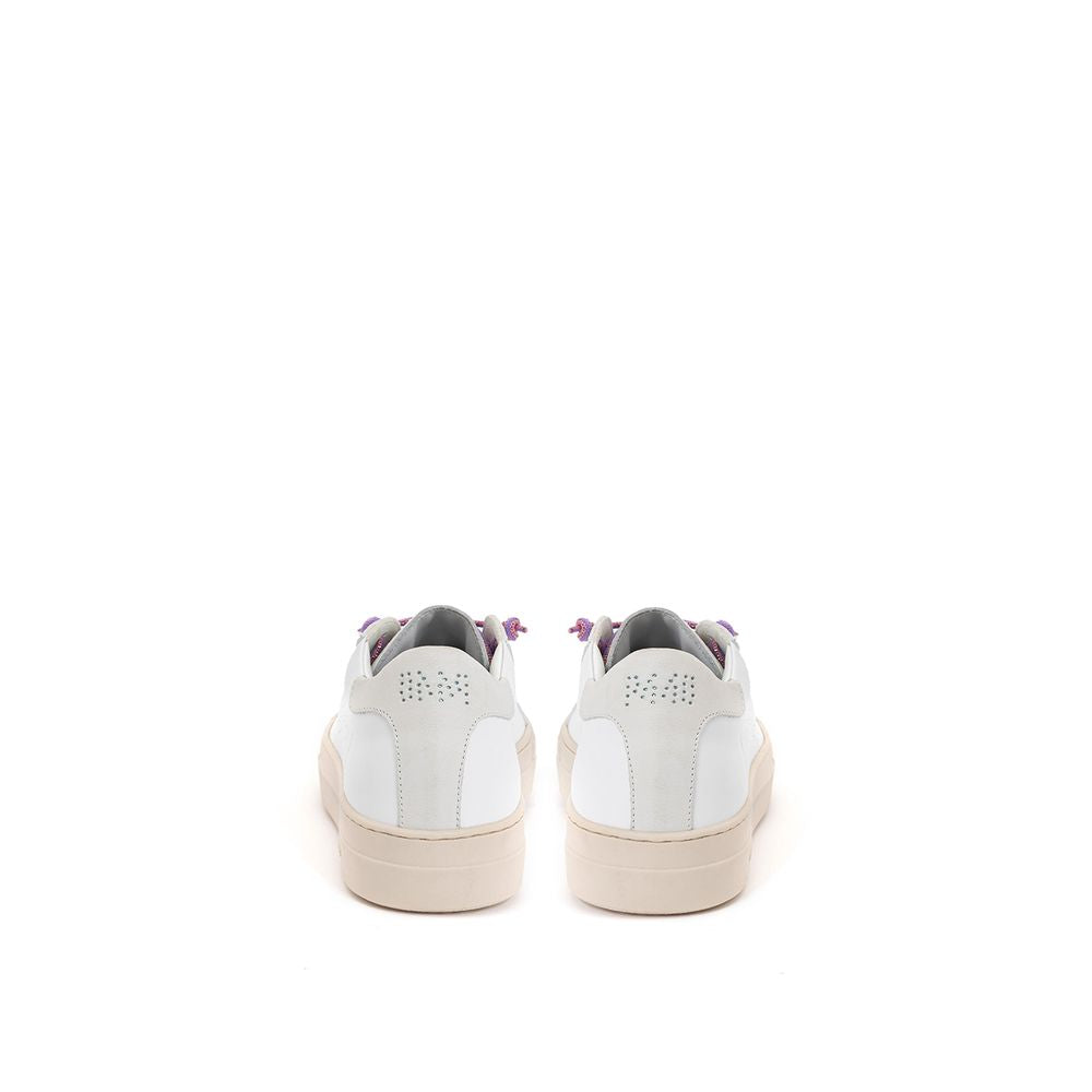 White Leather Low Top Sneakers