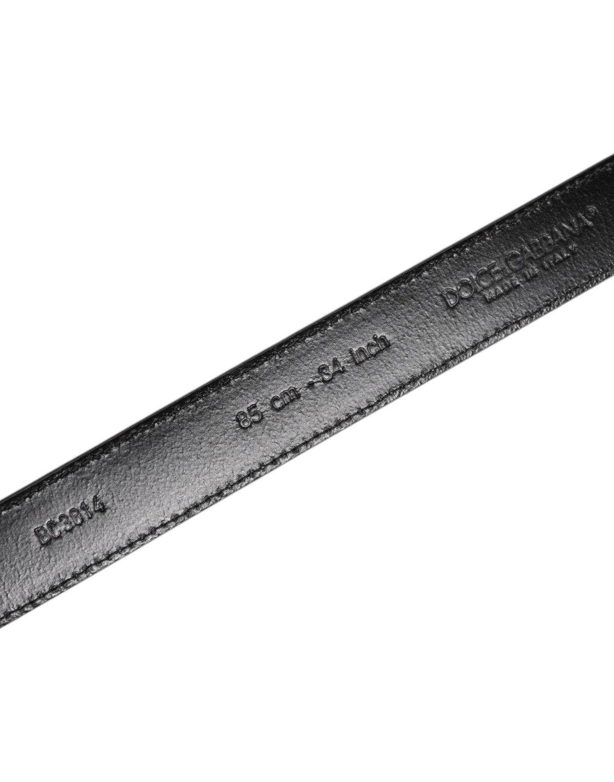 Gray Leather Silver Tone Metal Buckle Belt