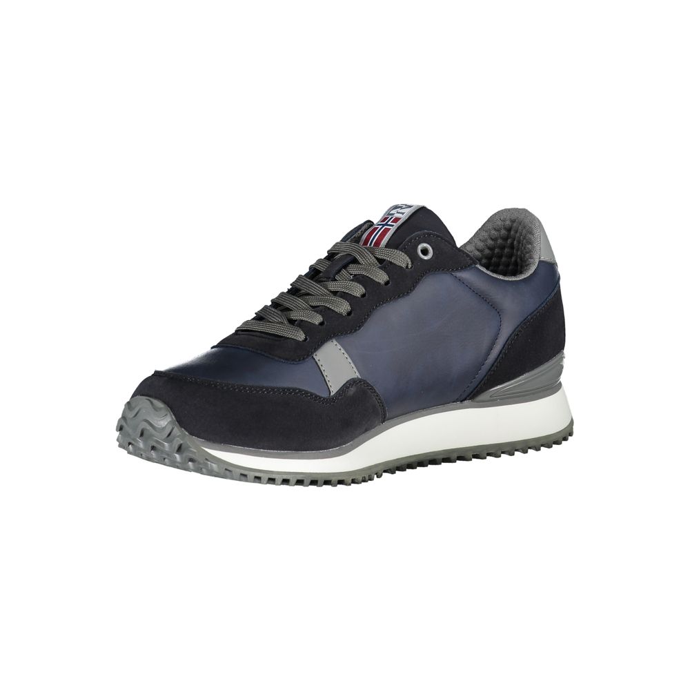 Blue Polyester Sneaker
