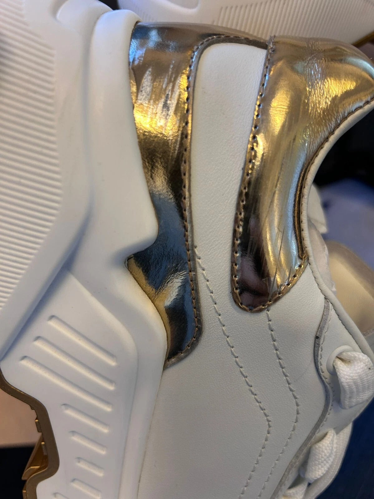 White Gold Daymaster Low Top Sneakers Shoes