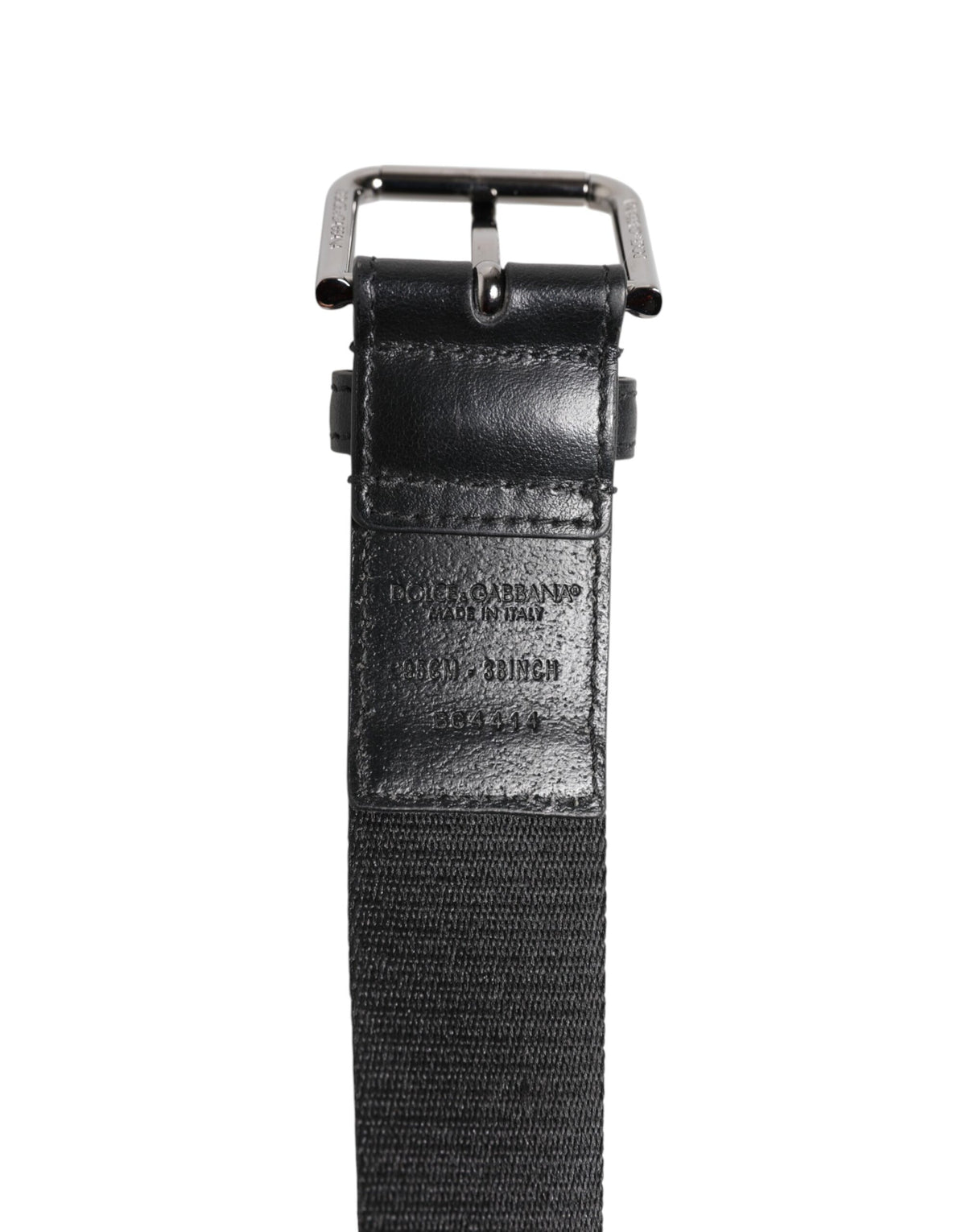 Black Blue DG Logo Silver Metal Buckle Belt