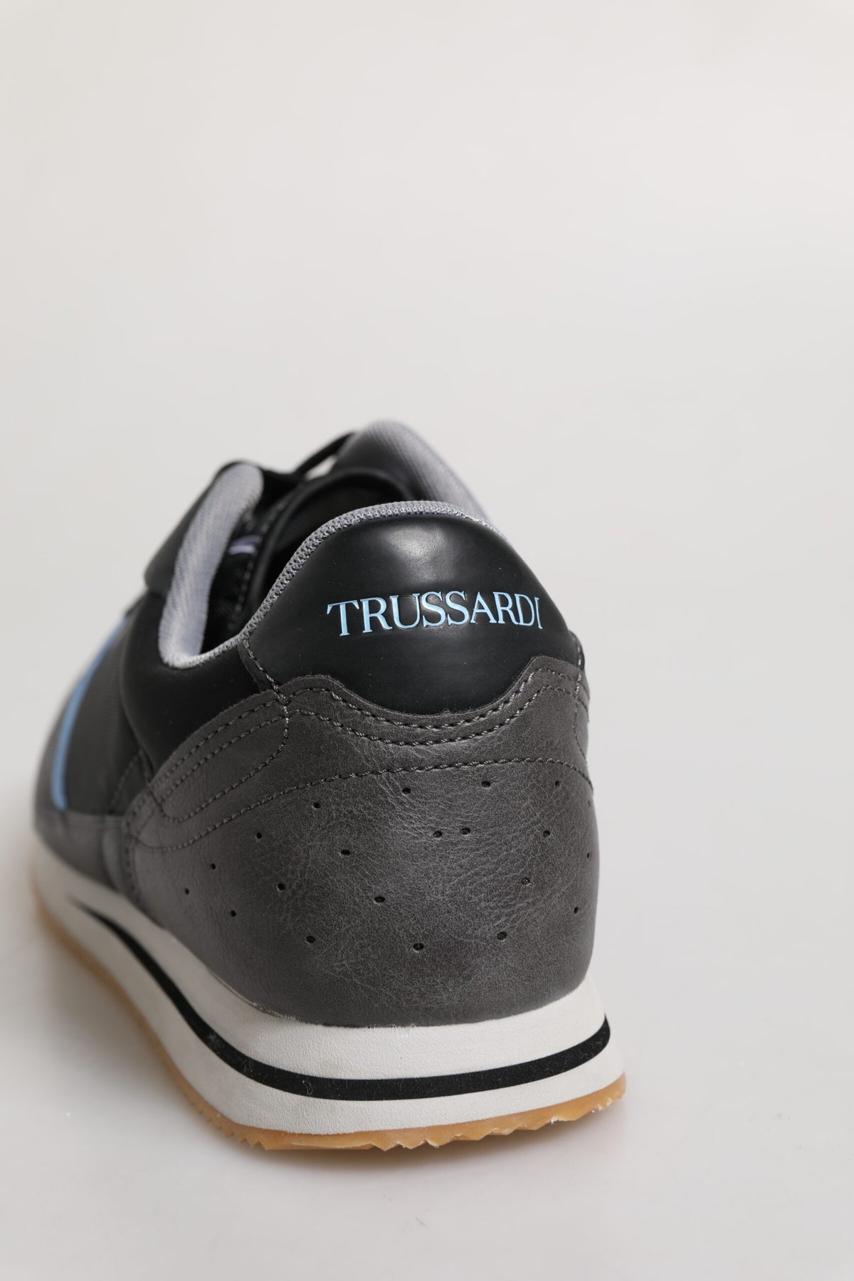 Black Gray Lace Up Low Top Casual Sneakers Shoes