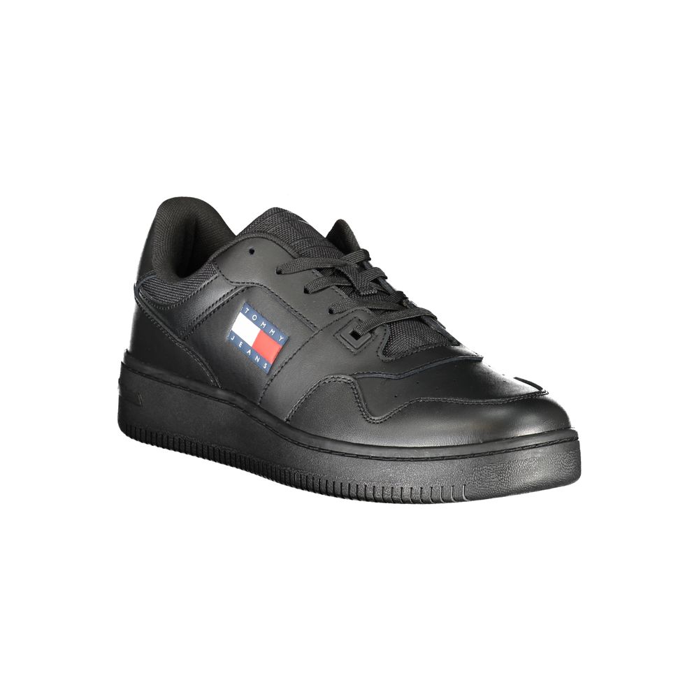 Black Leather Men's Sneaker