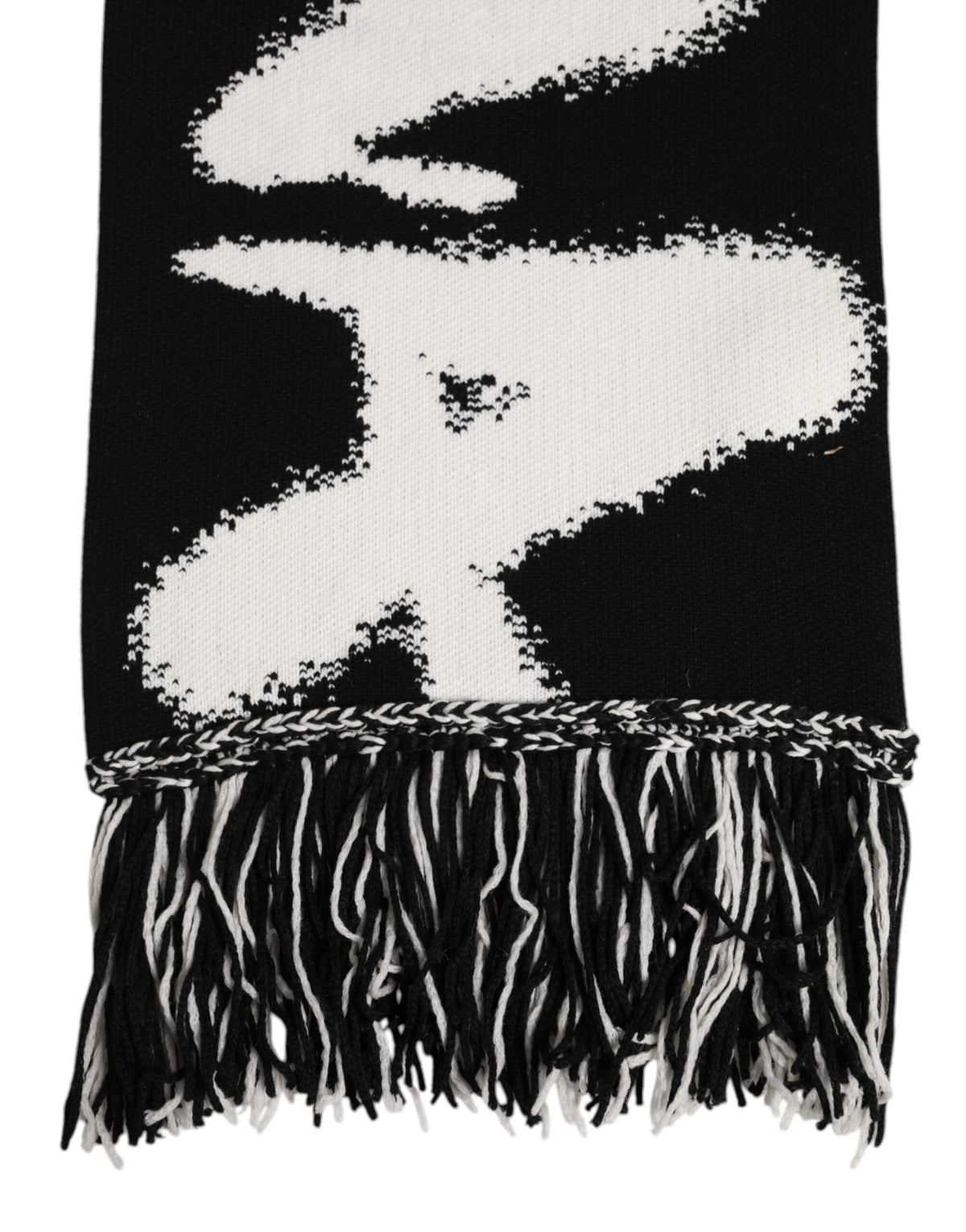 Black Logo Neck Warmer Wrap Men Shawl Scarf