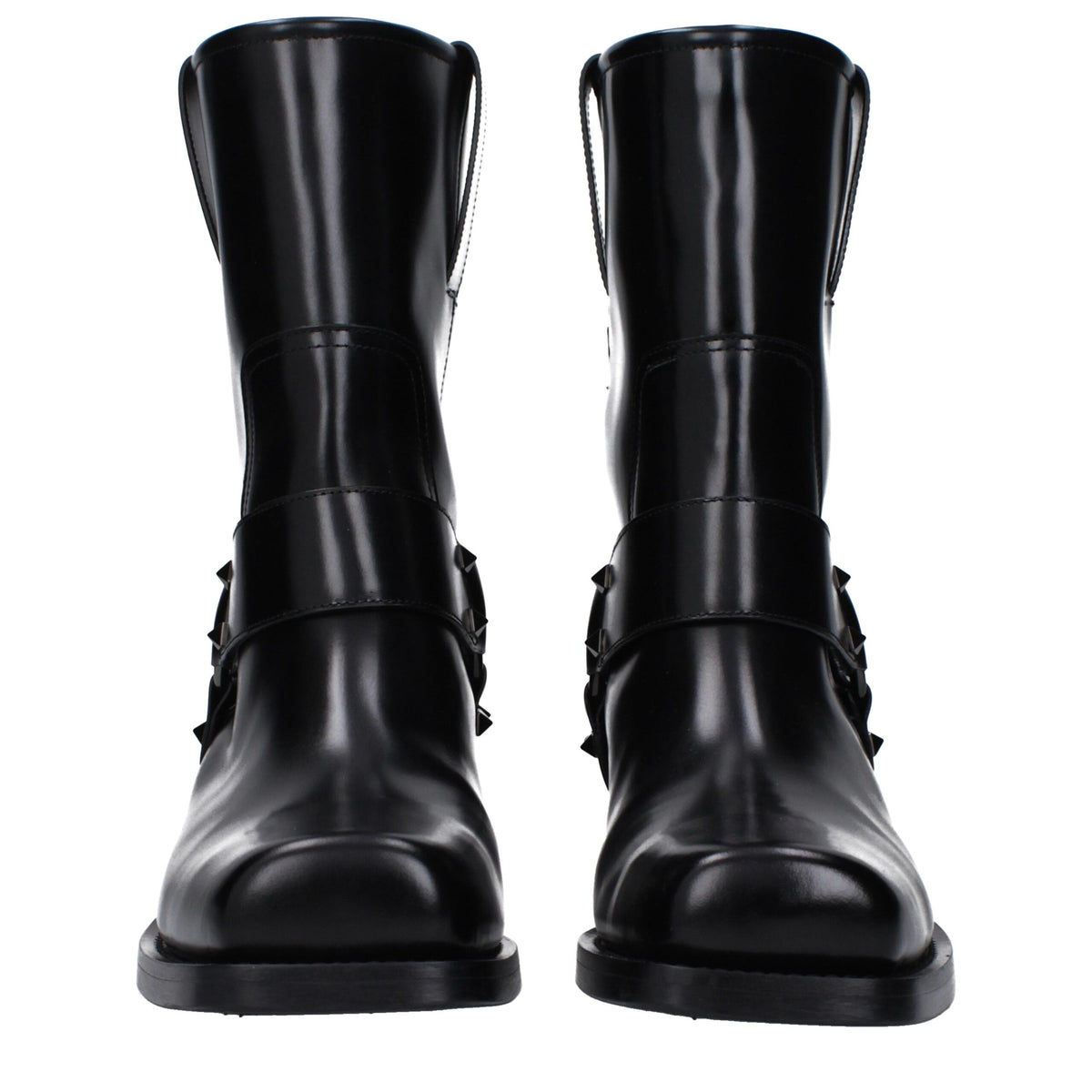 Black Leather Ankle Boots