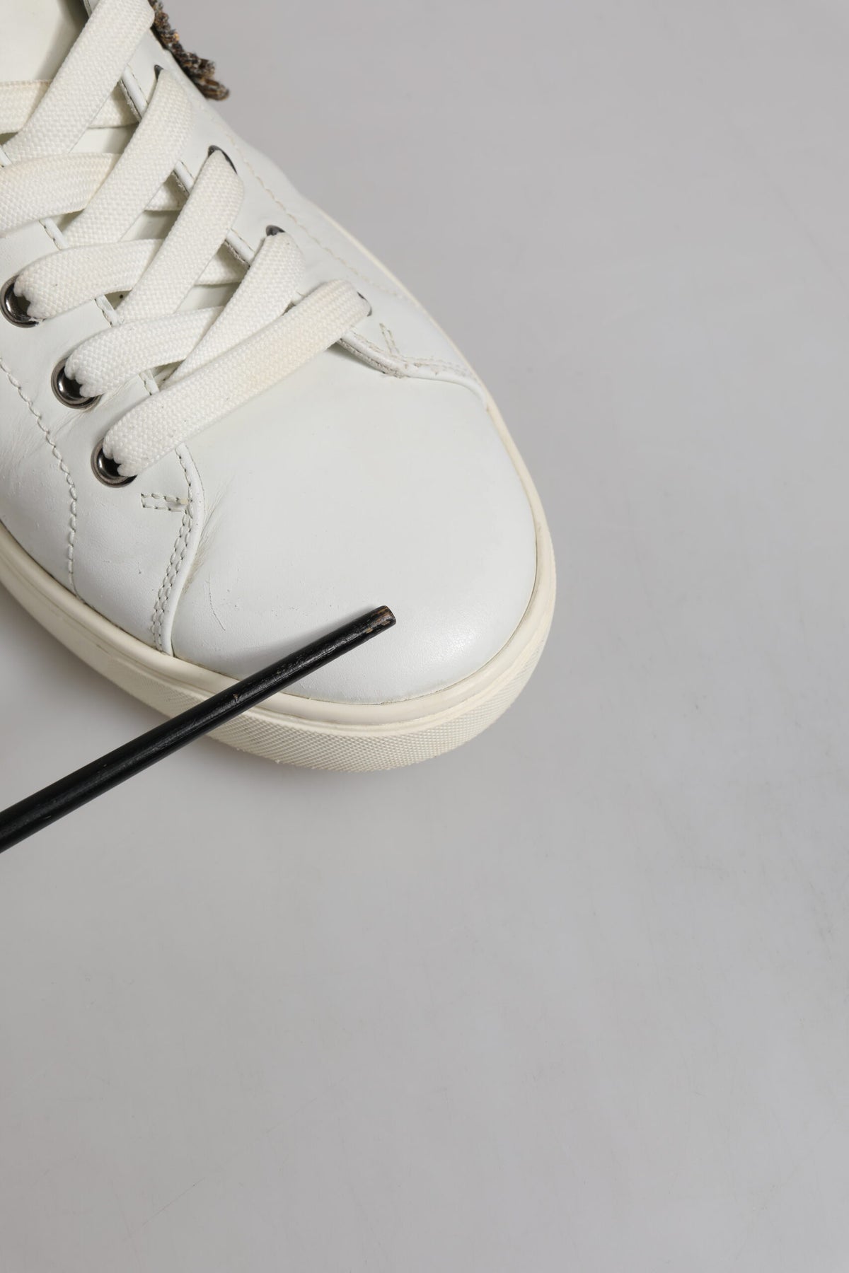White Silver Sacred Heart Men Sneakers Shoes