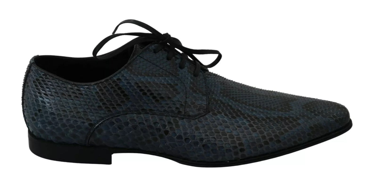 Blue Python Leather Snakeskin Shoes