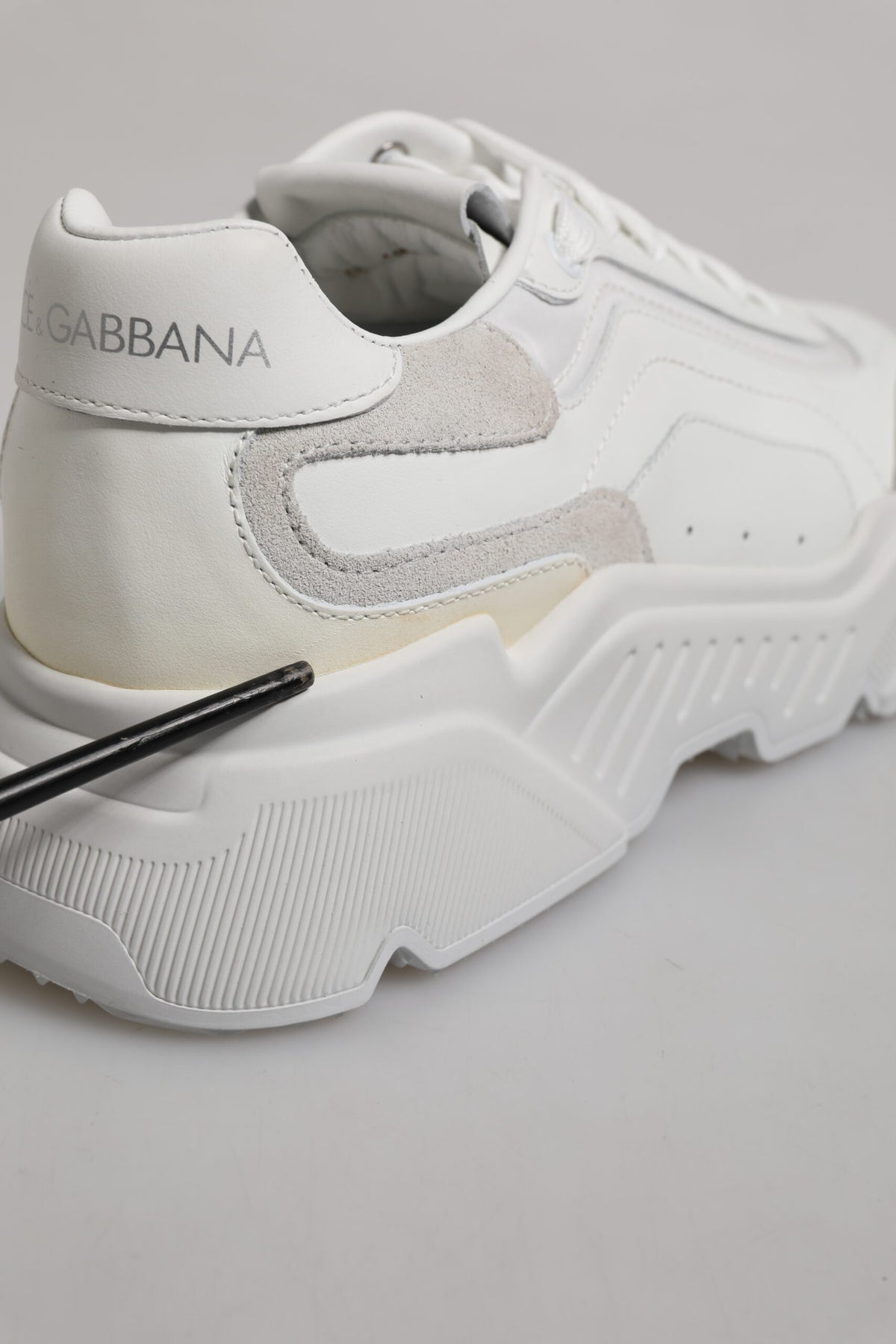 White Leather Daymaster Low Top Sneakers Shoes
