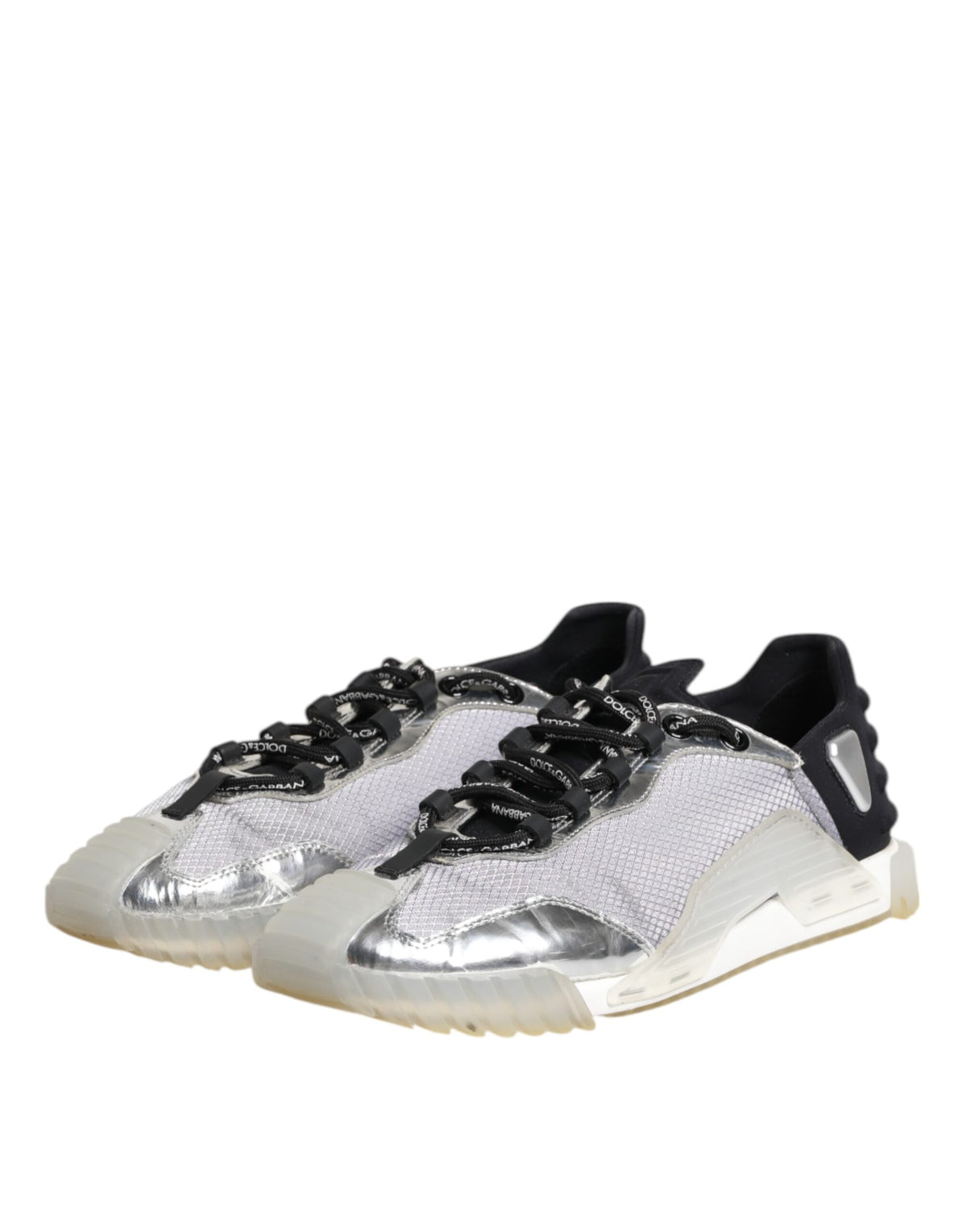 Black Silver NS1 Men Low Top Sneakers Shoes