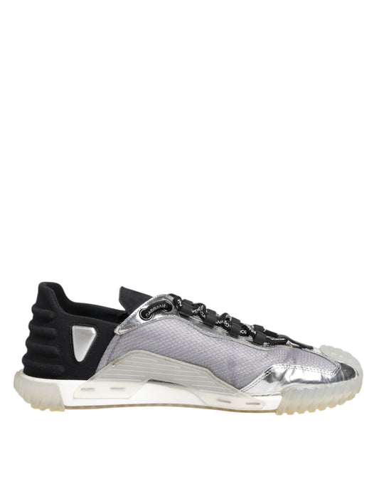 Black Silver NS1 Men Low Top Sneakers Shoes