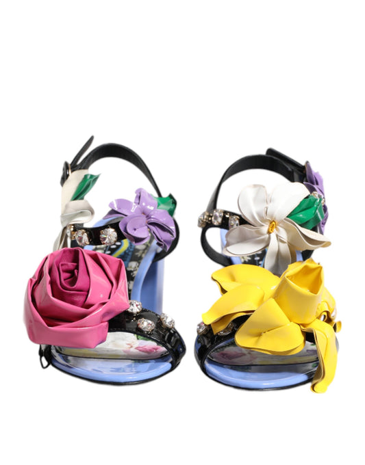 Multicolor Floral Crystal KEIRA Sandals Shoes