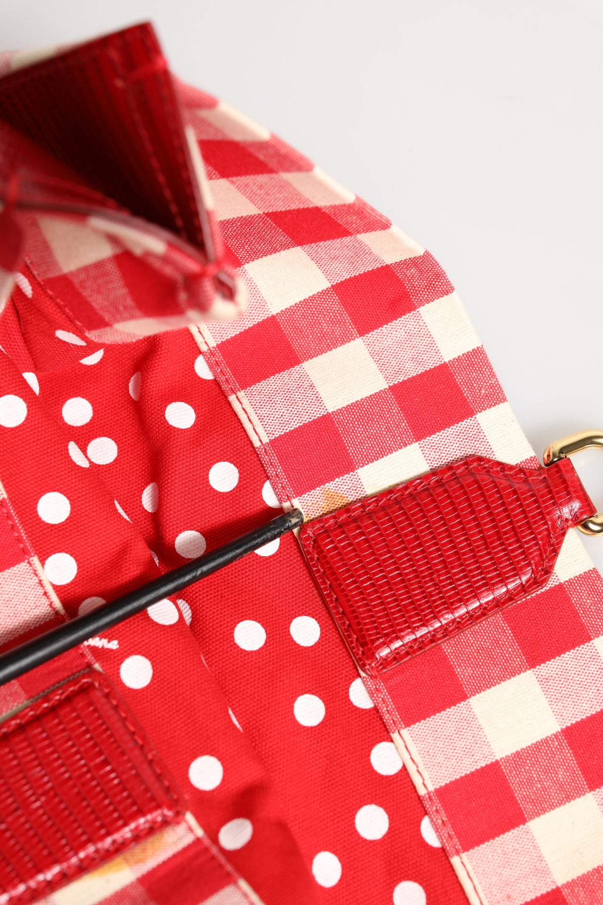 Red I Love Pizza Rhinestone Embellished Tote Bag