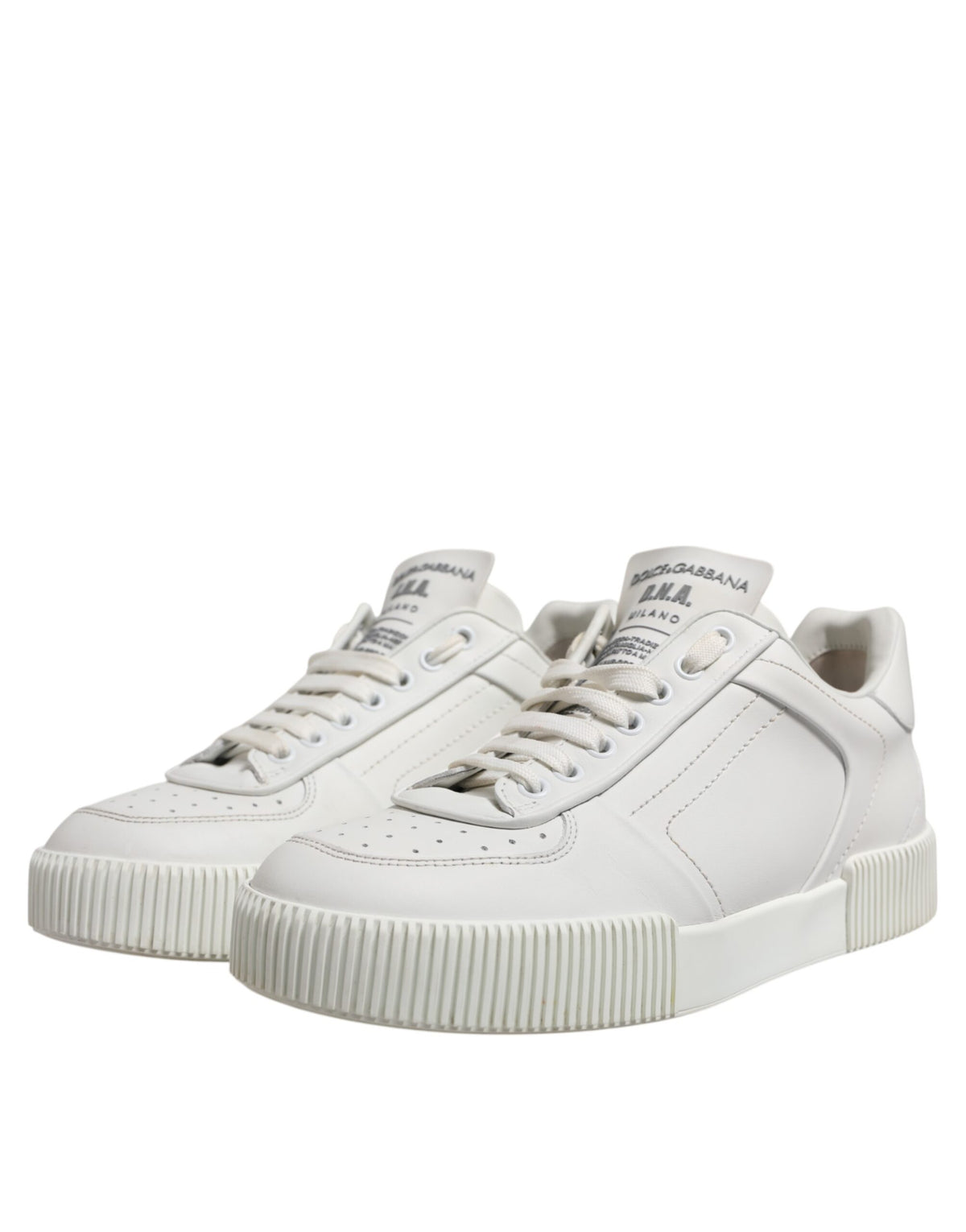 White Miami Leather Low Top Sneakers Shoes
