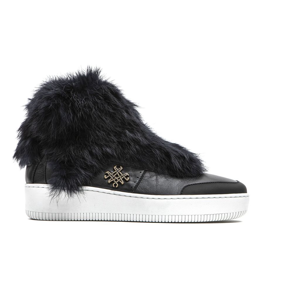 Blue Leather Women Sneaker