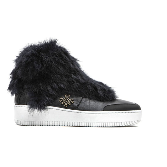 Blue Leather Women Sneaker