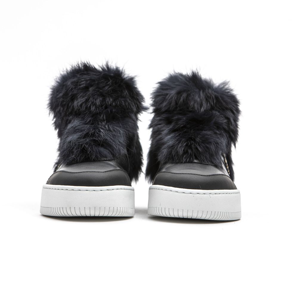Blue Leather Women Sneaker