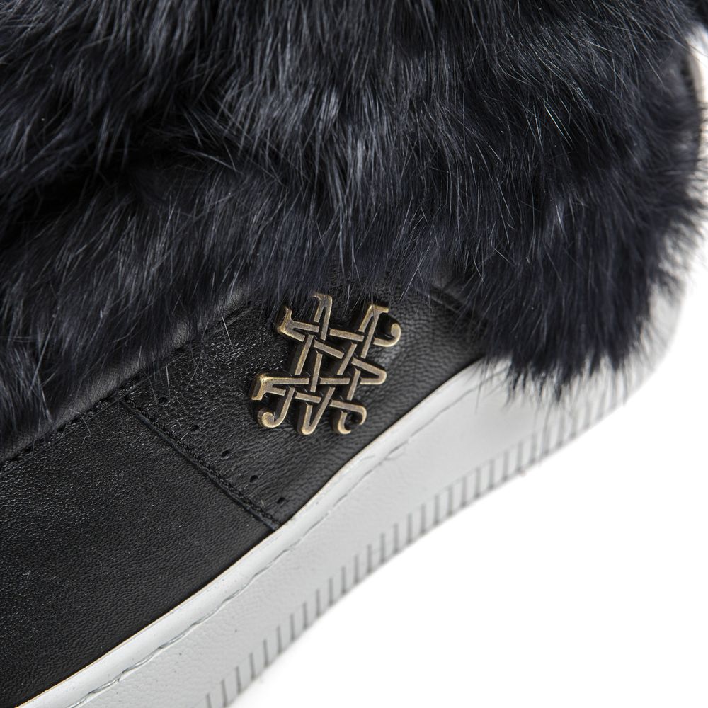 Blue Leather Women Sneaker