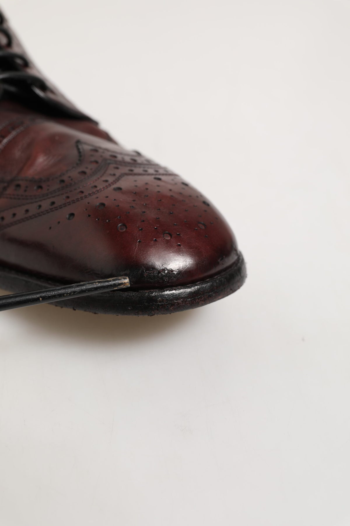 Bordeaux Leather Lace Up Dress Derby Shoes