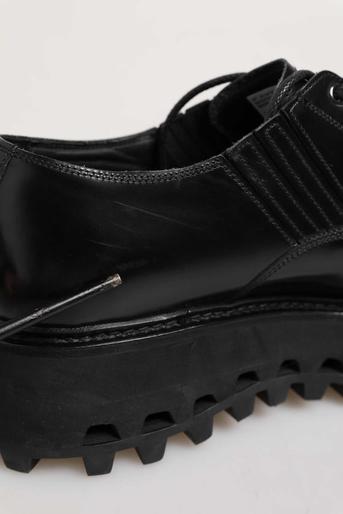 Black Leather Lace Up Derby Men Dress Shoes