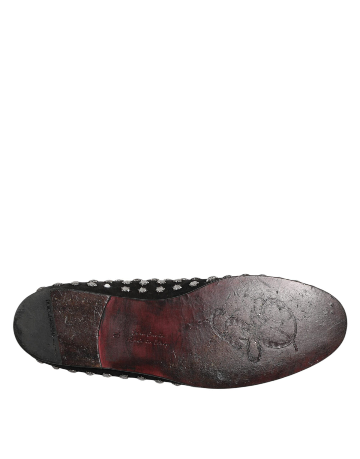 Black Crystal Embellished Loafers Dress Shoes