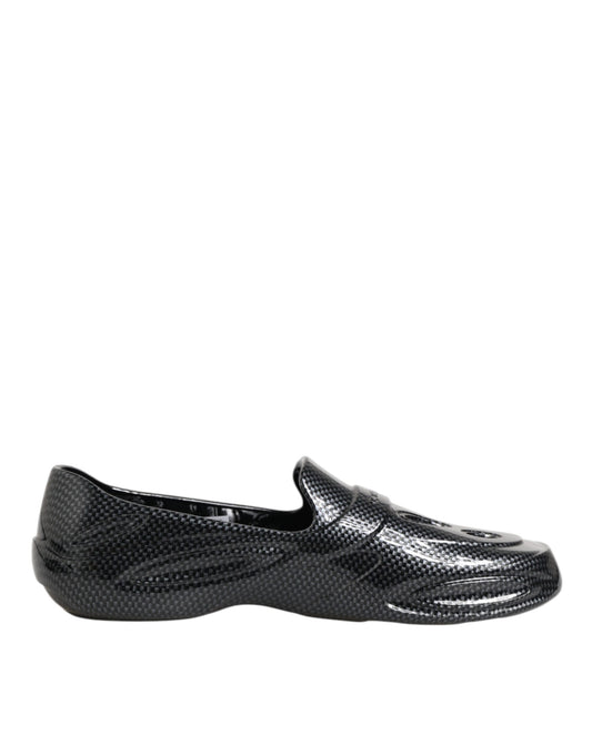 Black Rubber Slides Low Top Sneakers Shoes